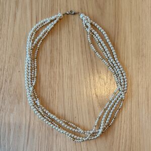 Classic Multi-Strand Faux Pearl Necklace